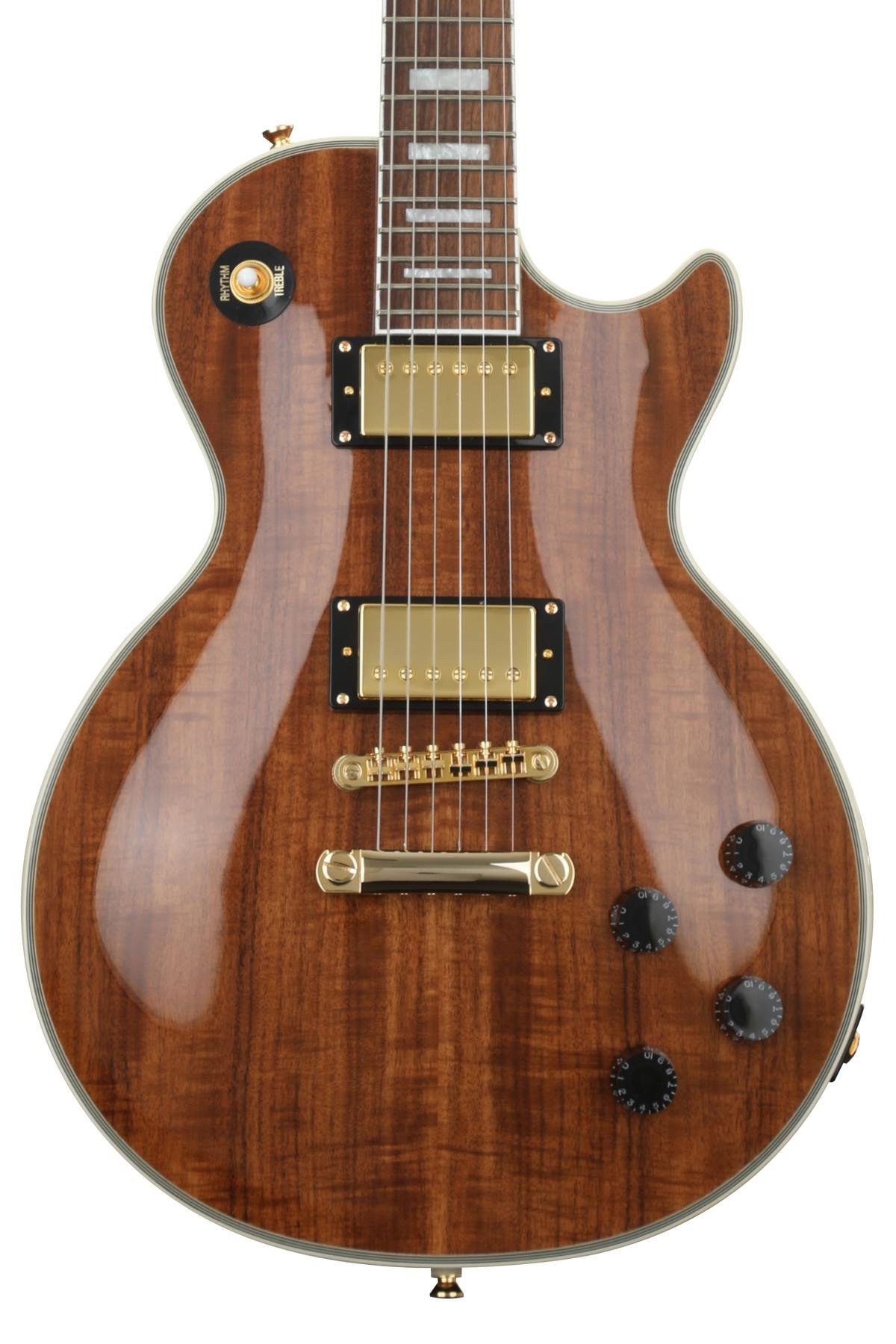 Epiphone Les Paul Custom Pro Koa Electric Guitar, Natural